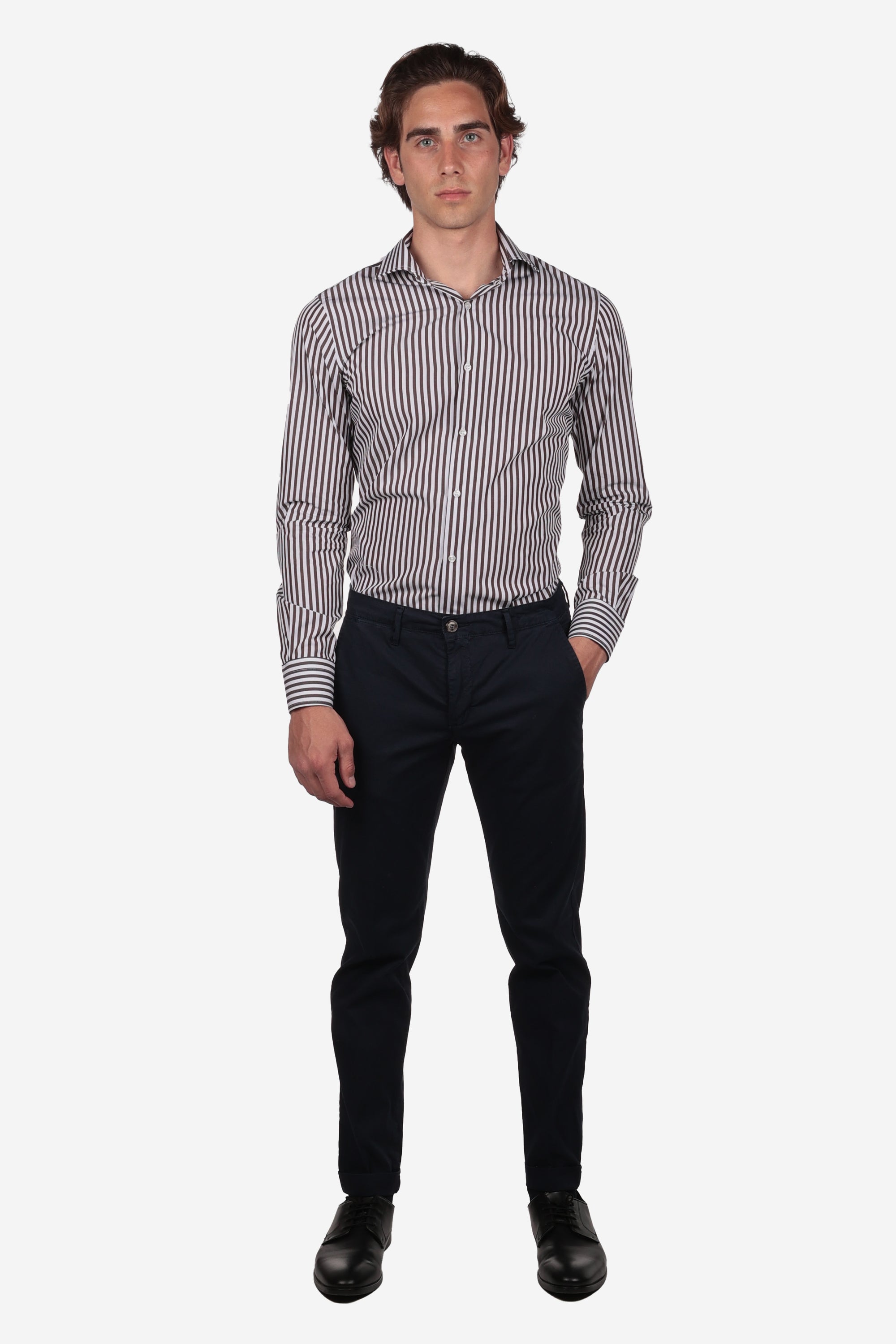 CAMICIA 100% COTONE RIGA EXTRA LARGA