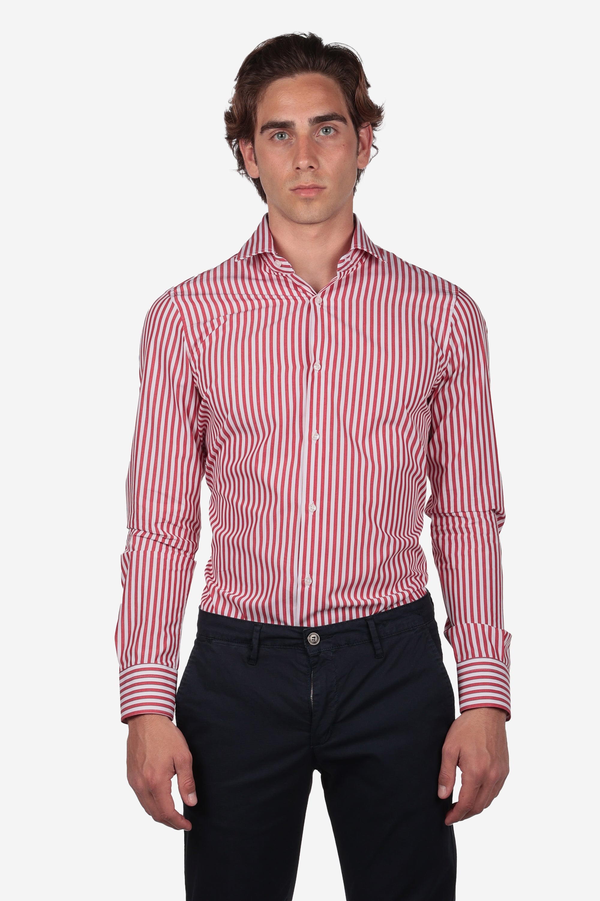 CAMICIA 100% COTONE RIGA EXTRA LARGA