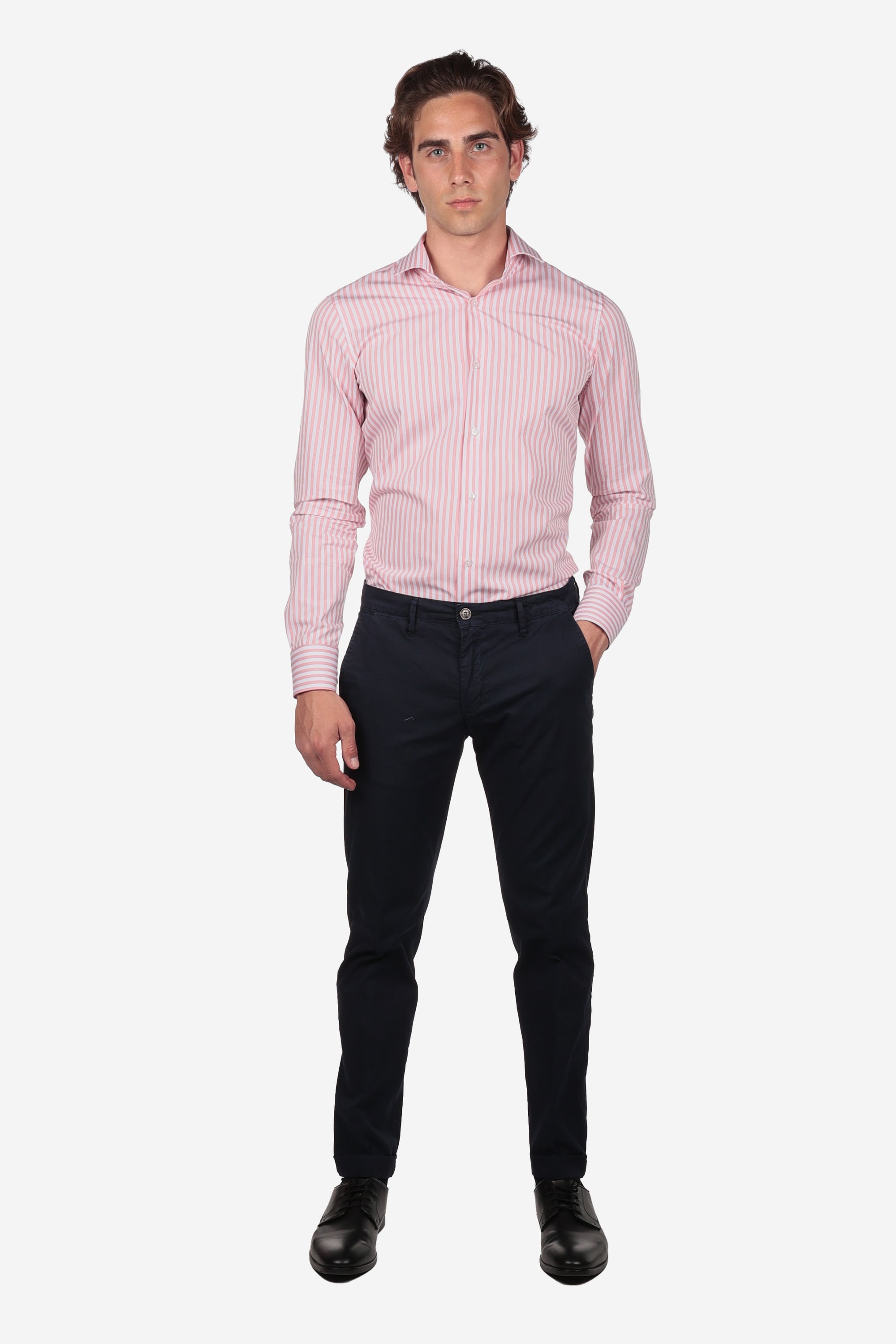 CAMICIA 100% COTONE RIGA EXTRA LARGA