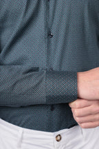 Camicia facile stiro a fantasia labirinto