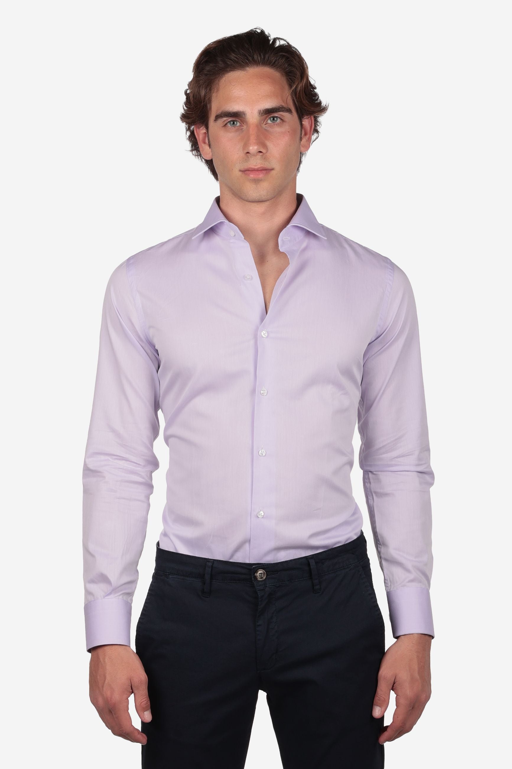 Camicia 100% cotone tinta unita