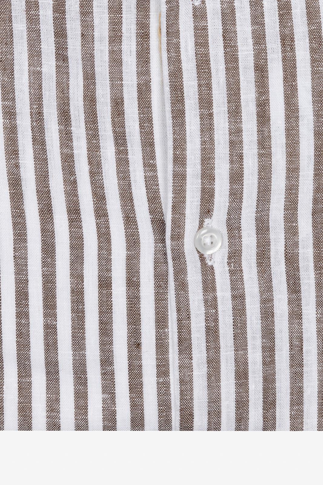 Camicia 100%lino riga media