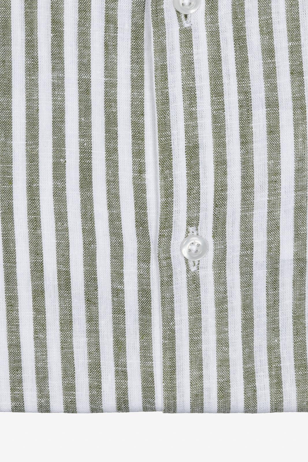 Camicia 100%lino riga media