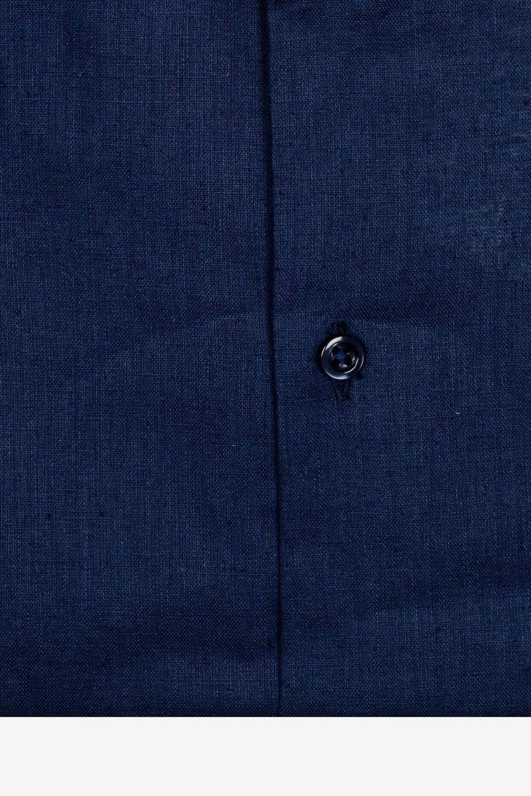 CAMICIA 100% LINO COREANA TINTA UNITA