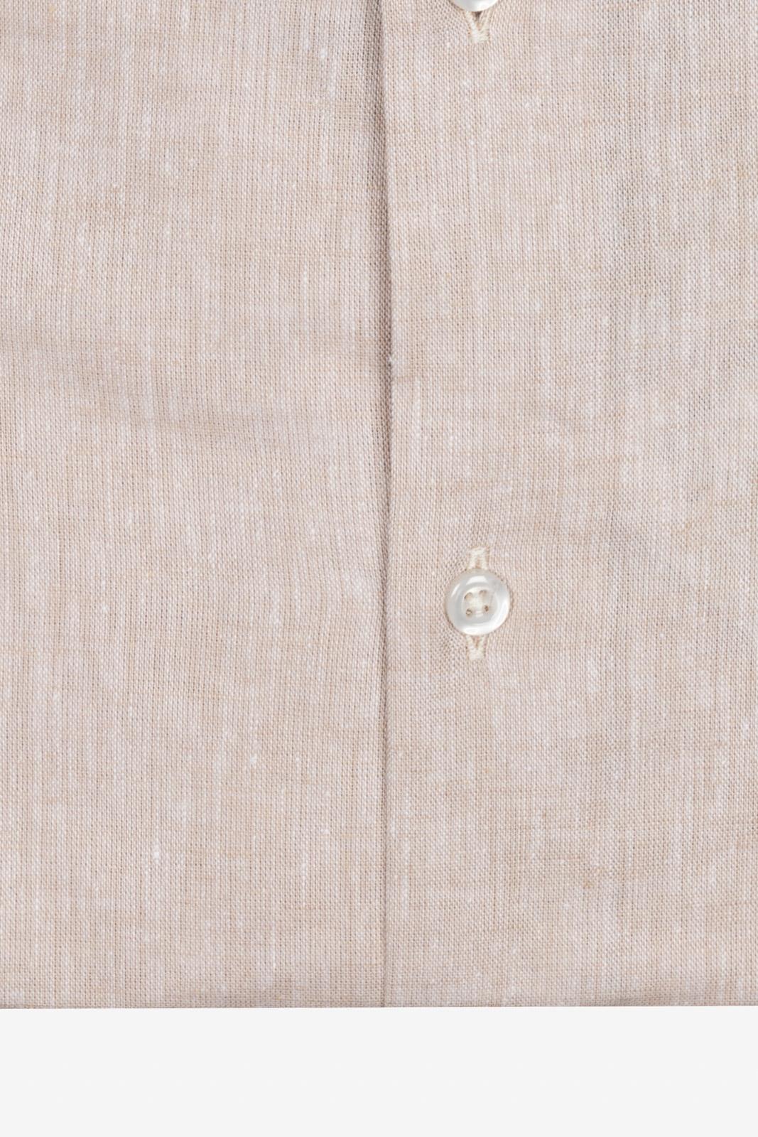 CAMICIA 100% LINO COREANA TINTA UNITA