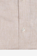 CAMICIA 100% LINO COREANA TINTA UNITA