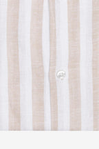 CAMICIA 100% LINO COREANA RIGATA