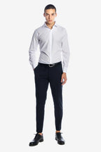 Solid-color cotton shirt