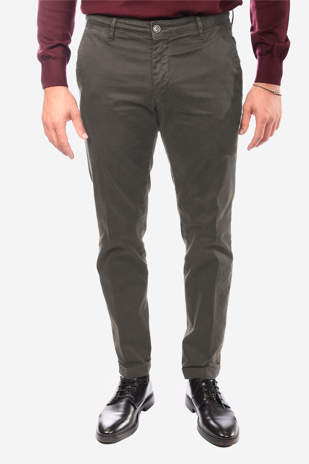 Pantalone in raso di cotone caldo