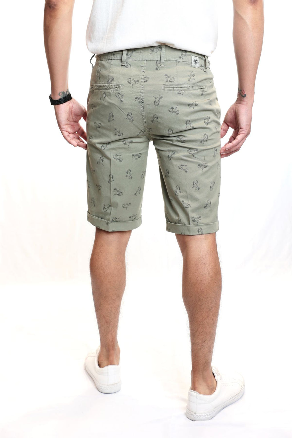 Bermuda Uomo in Cotone Made in Italy con Stampa Vespa Special