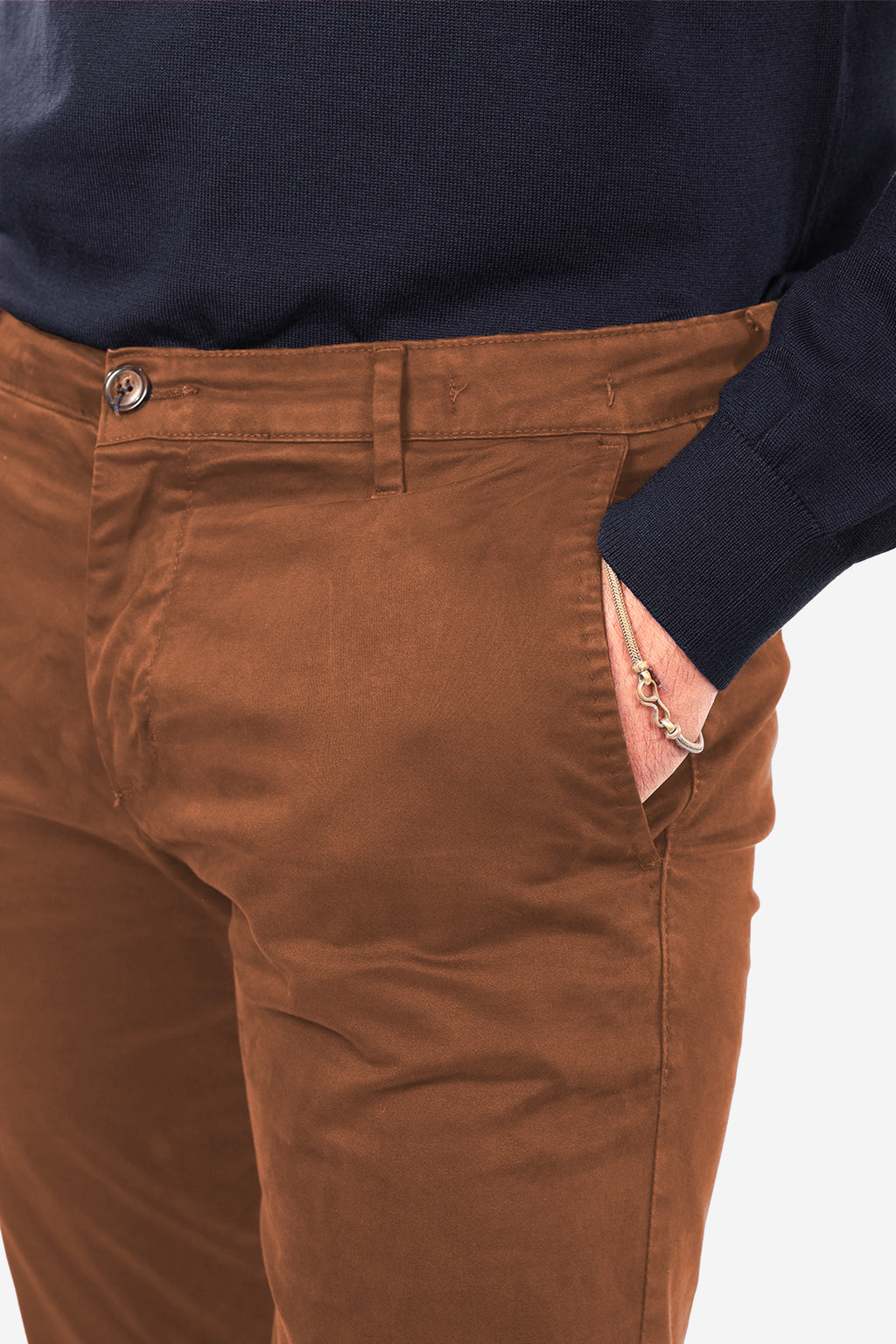Pantalone in raso di cotone caldo