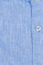 CAMICIA 100% LINO COREANA TINTA UNITA
