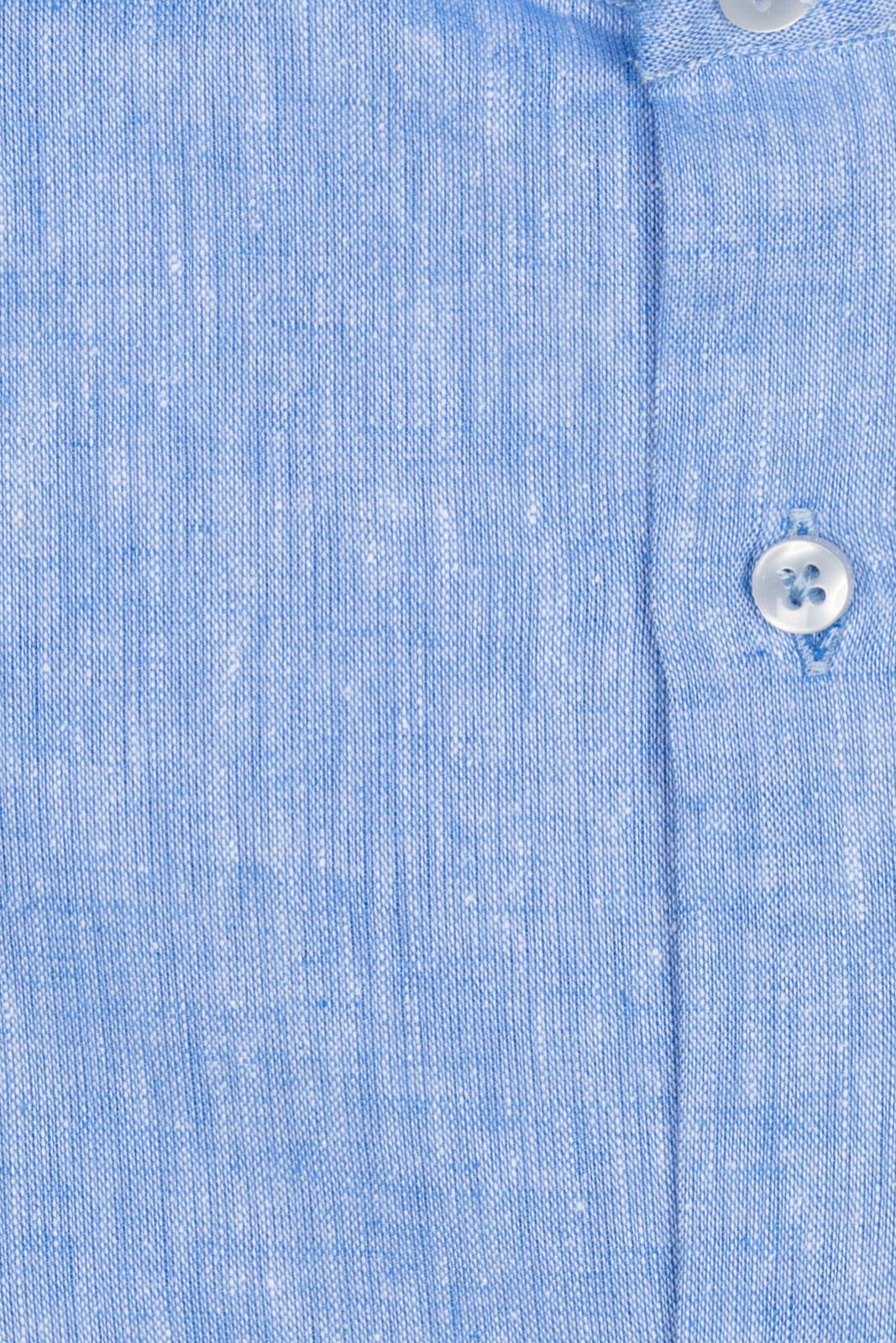 CAMICIA 100% LINO COREANA TINTA UNITA