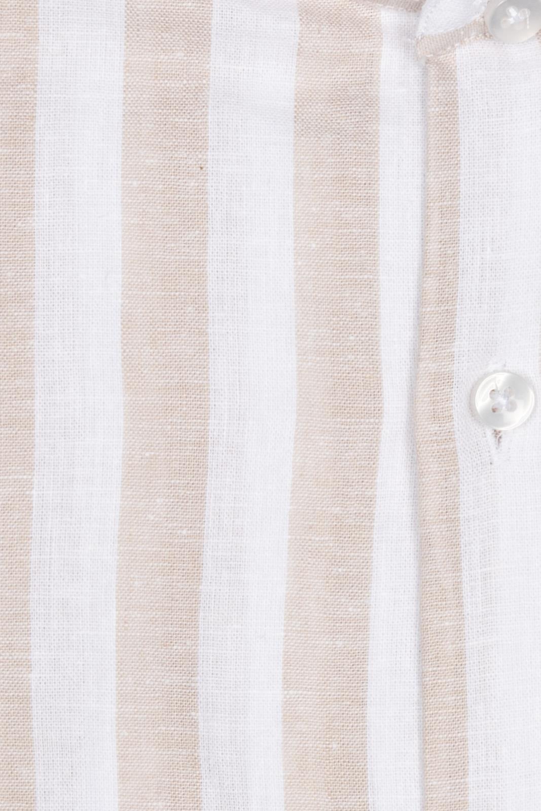 CAMICIA 100% LINO COREANA RIGATA