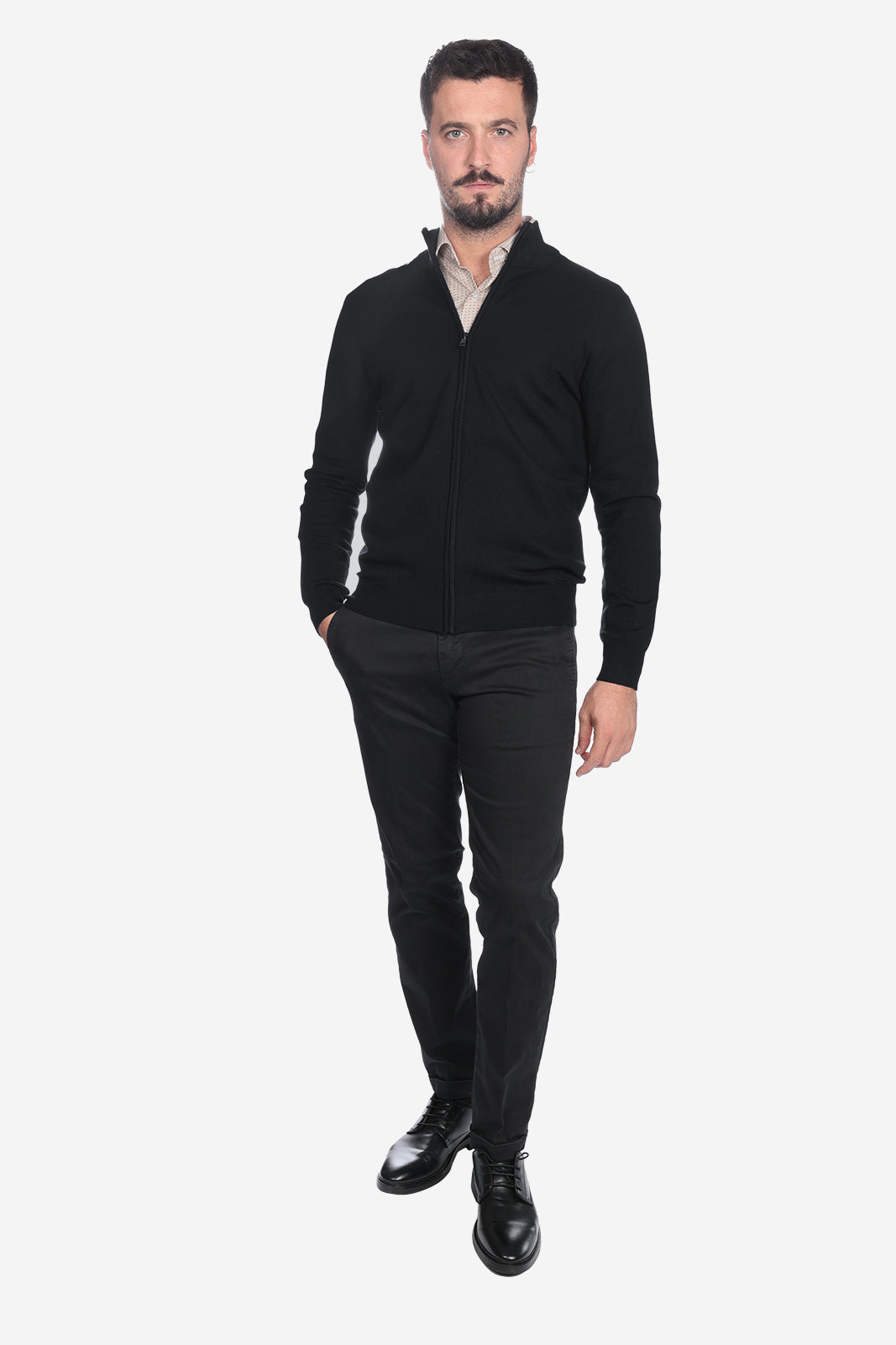 Maglia con zip in viscosa