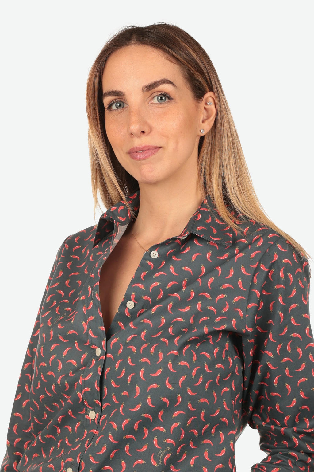 Camicia donna a fantasia corno