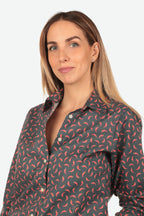 Camicia donna a fantasia corno