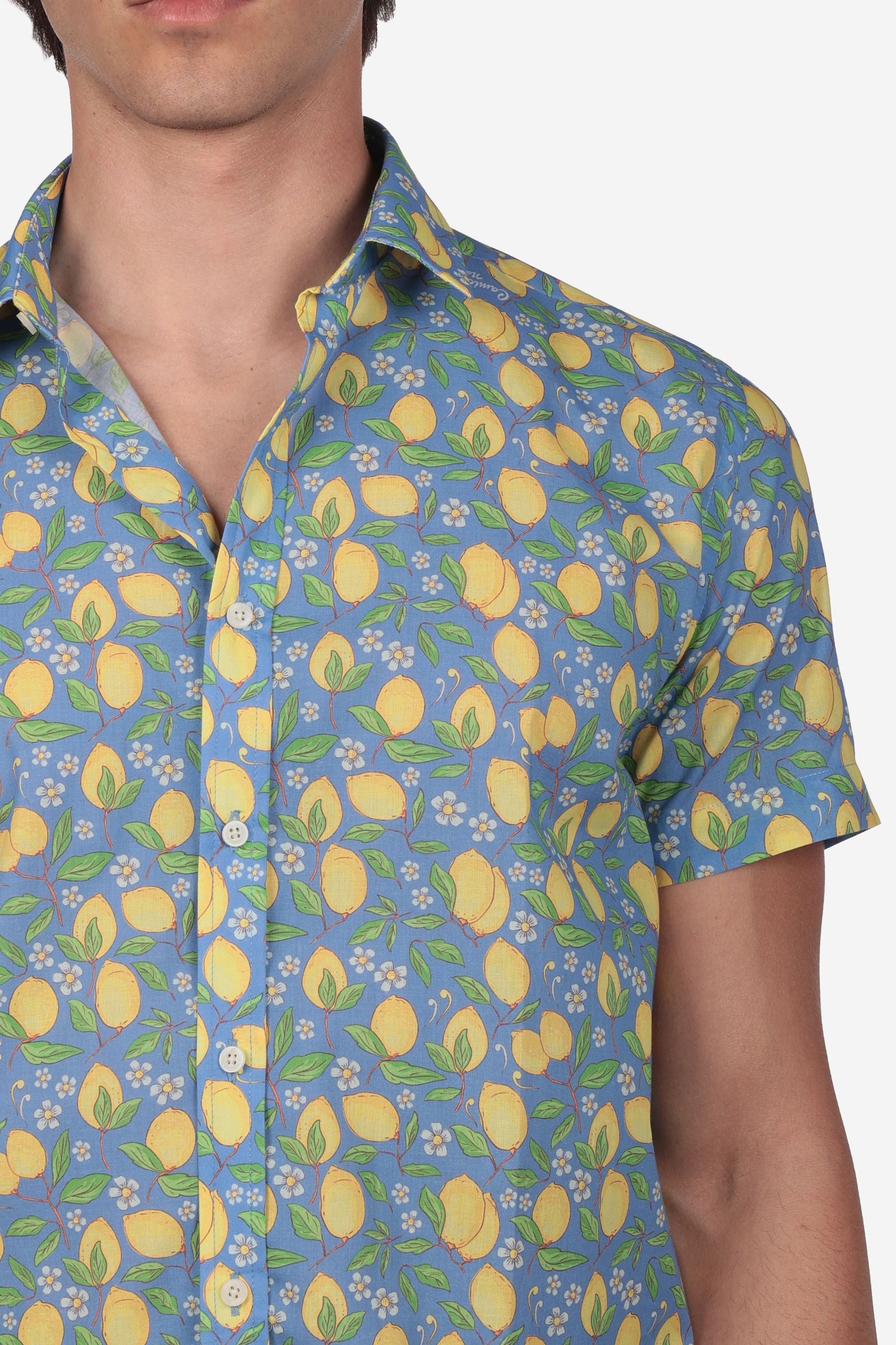 CAMICIA MEZZA MANICA A FANTASIA FACILE STIRO POSITANO