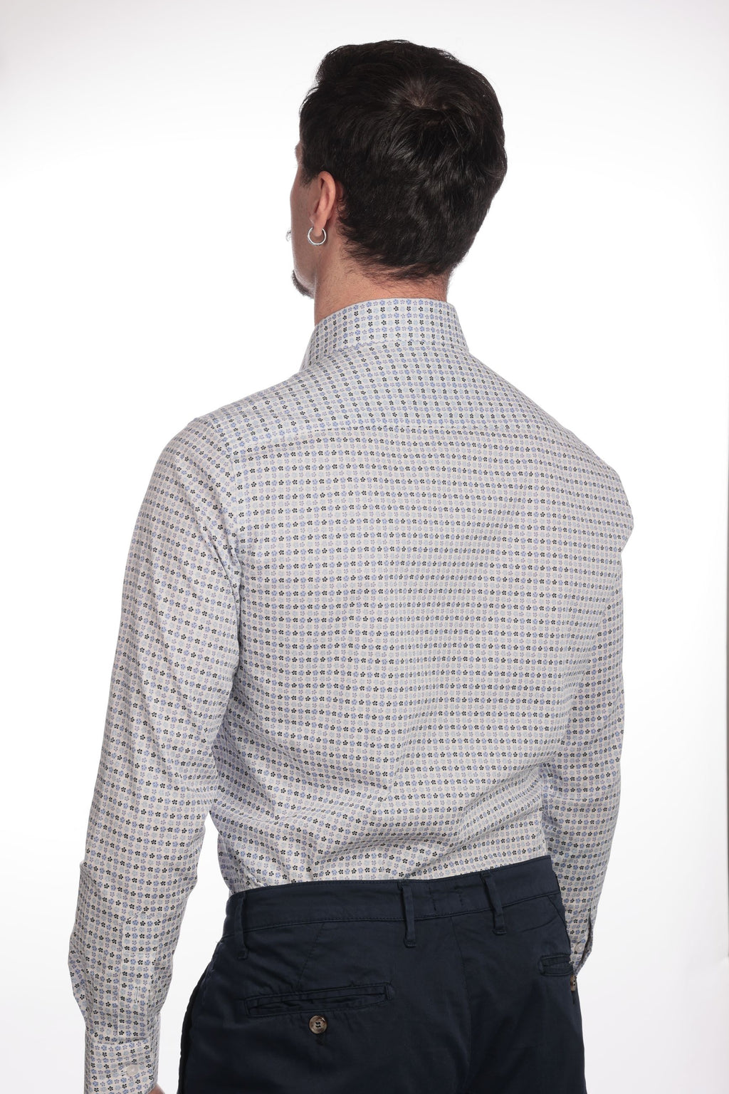 Camicia facile stiro a fantasia 3 fiori