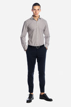 Camicia riga media in puro cotone