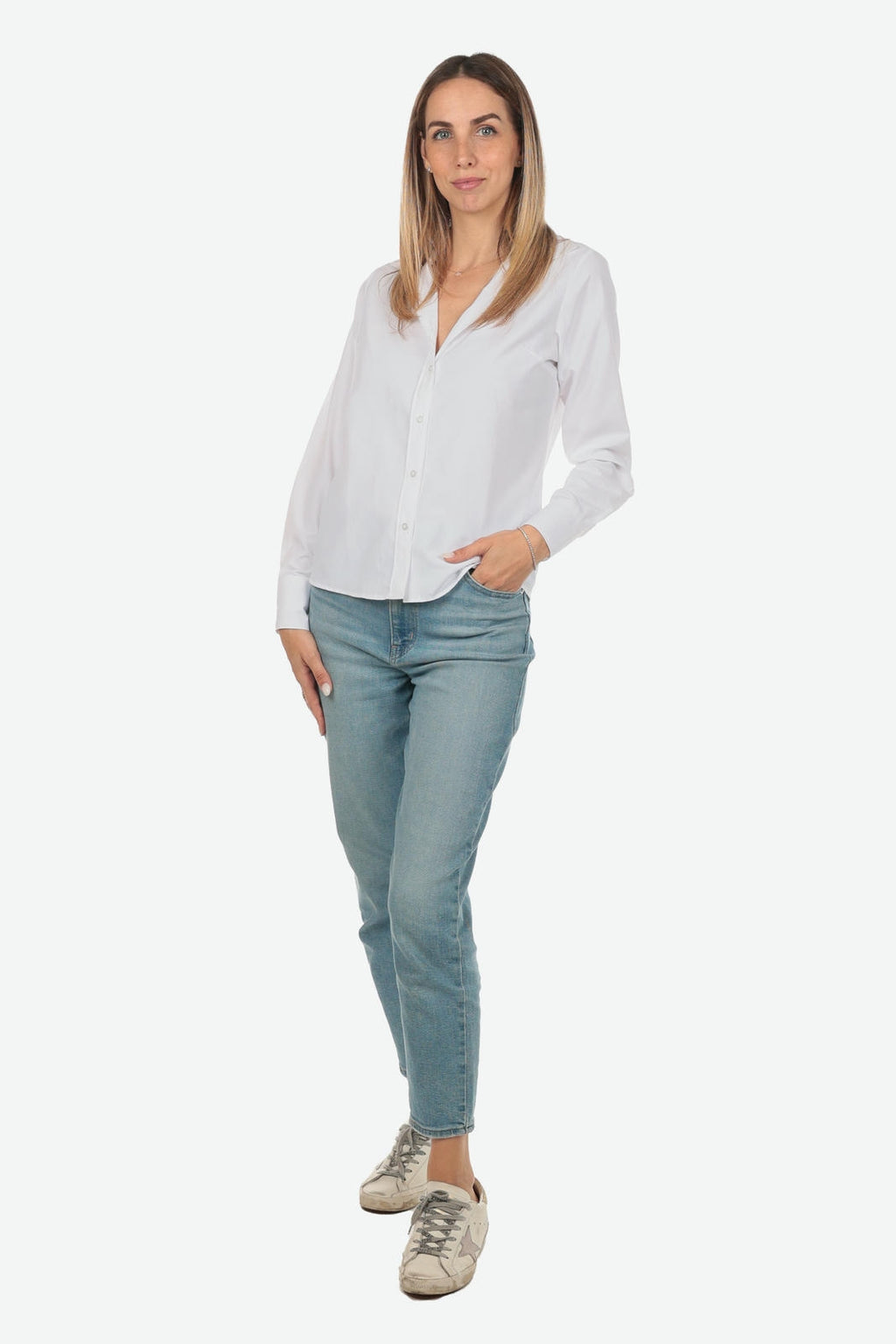 WOMEN'S 100% COTTON EASY-IRON SHIRT