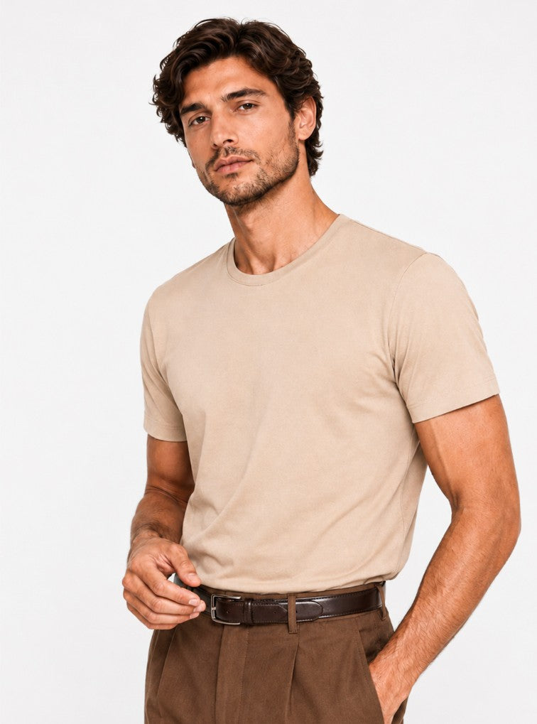T-shirt Uomo Basic Girocollo in Cotone