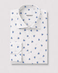 Camicia in Mussola di Cotone Ultra Leggera con Stampa Barche a Vela