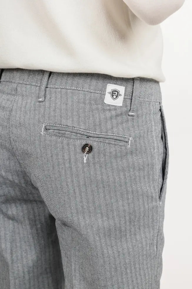 Pantalone in cotone caldo spigato