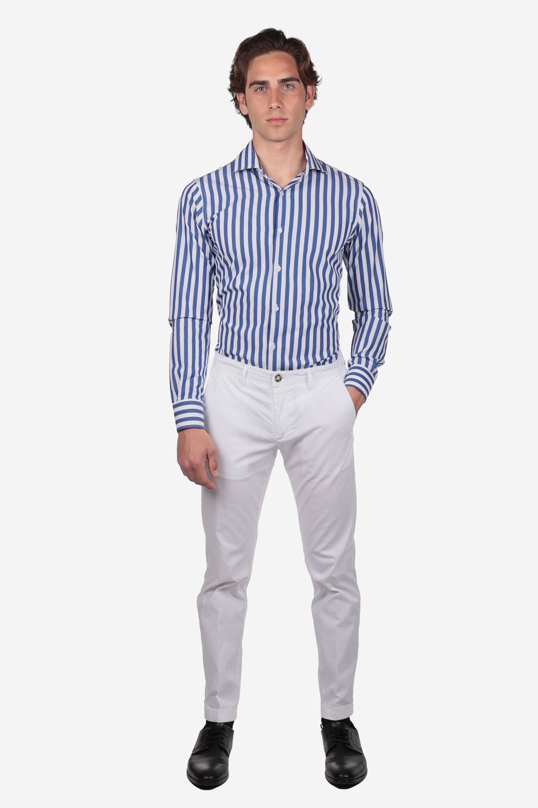 Camicia 100% cotone riga maxi