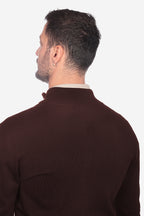 Maglia con zip in viscosa