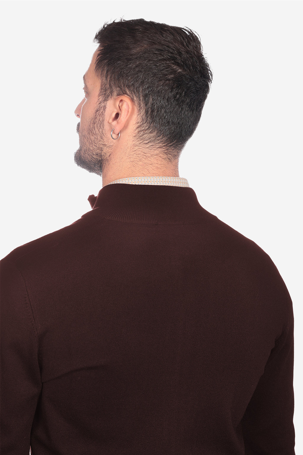 Maglia con zip in viscosa