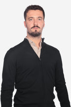 Maglia con zip in viscosa