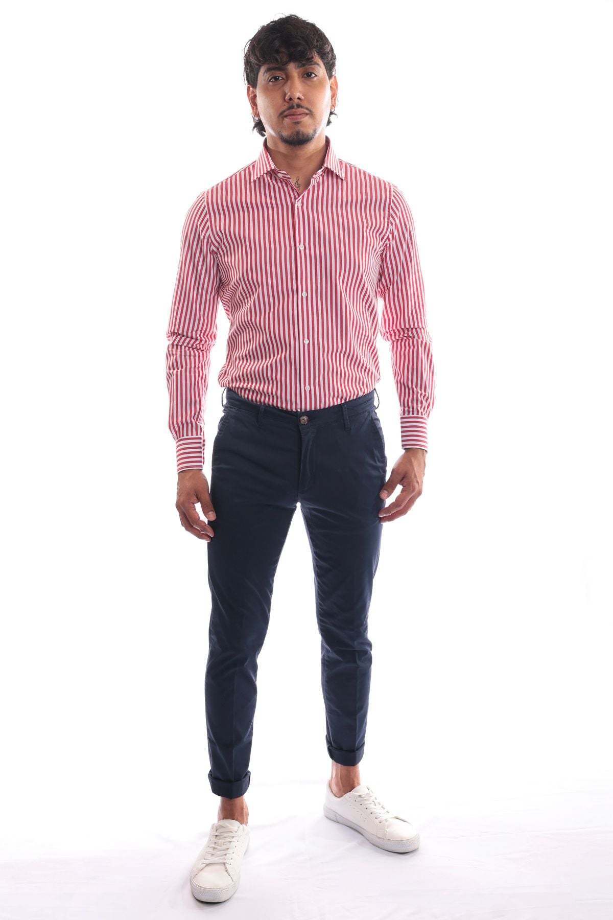 Camicia in riga extra larga 100% cotone