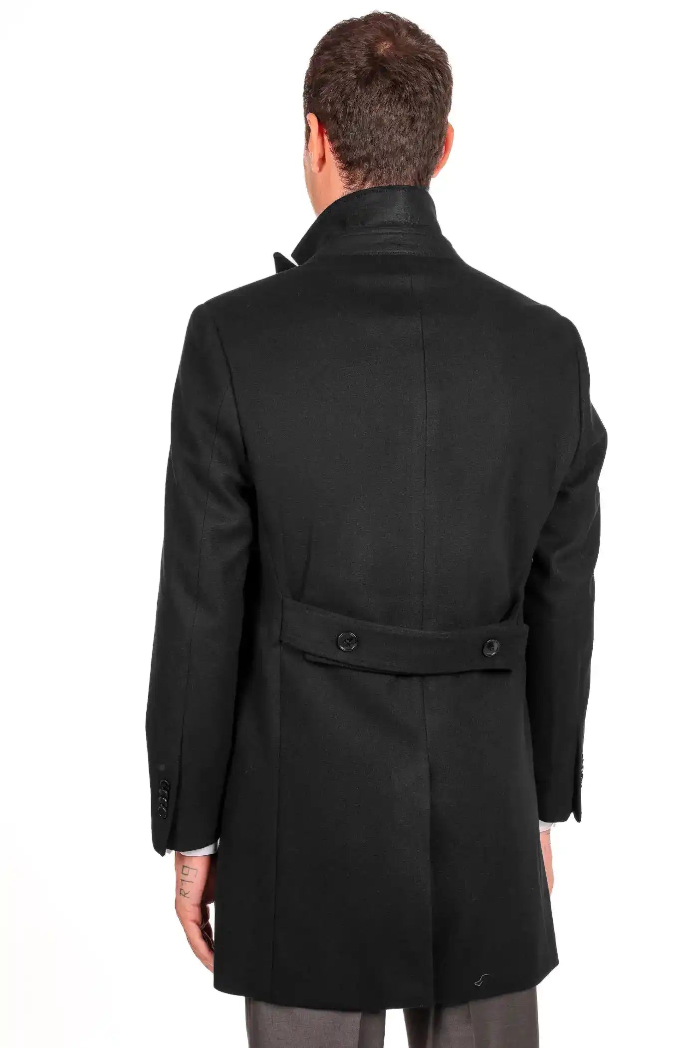 Cappotto monopetto petto a lancia