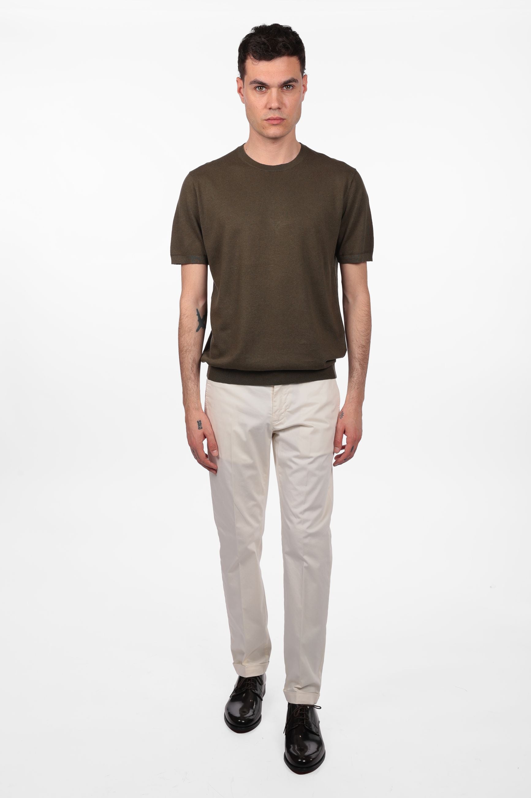 T-shirt morbidissima di misto lino e cotone