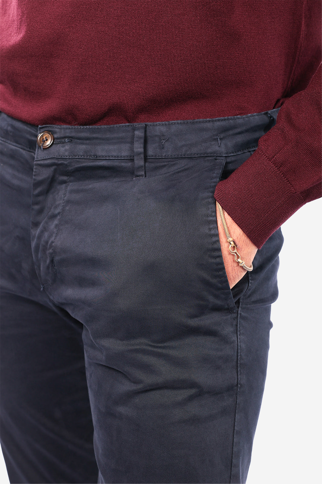Pantalone in raso di cotone caldo