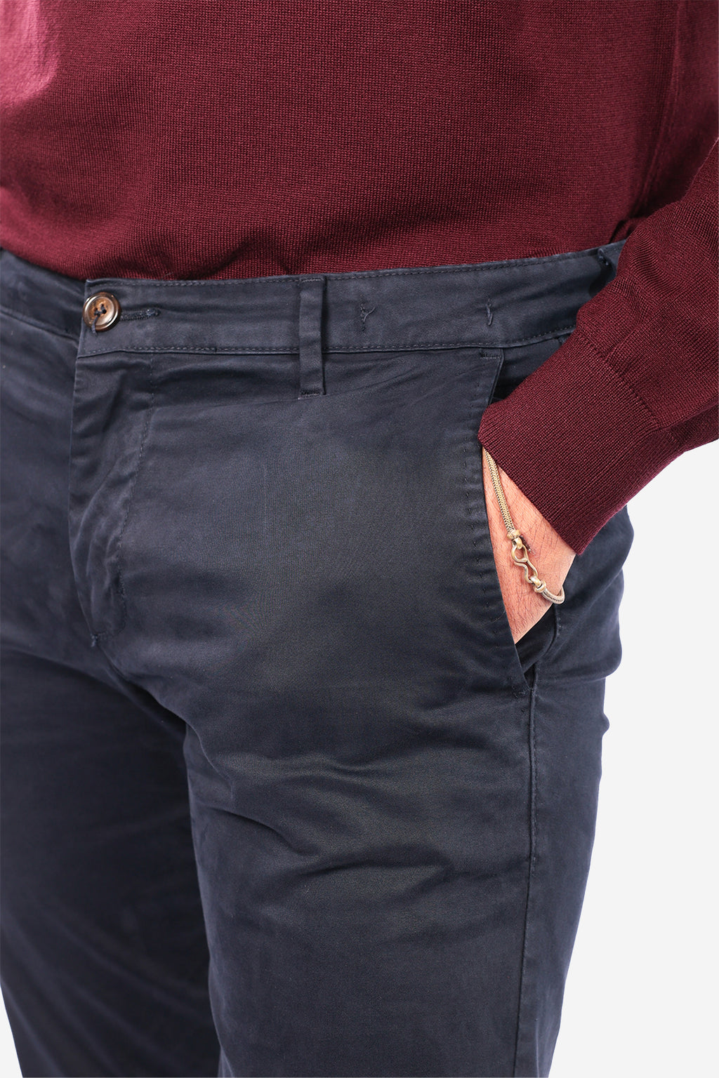 Pantalone in raso di cotone caldo