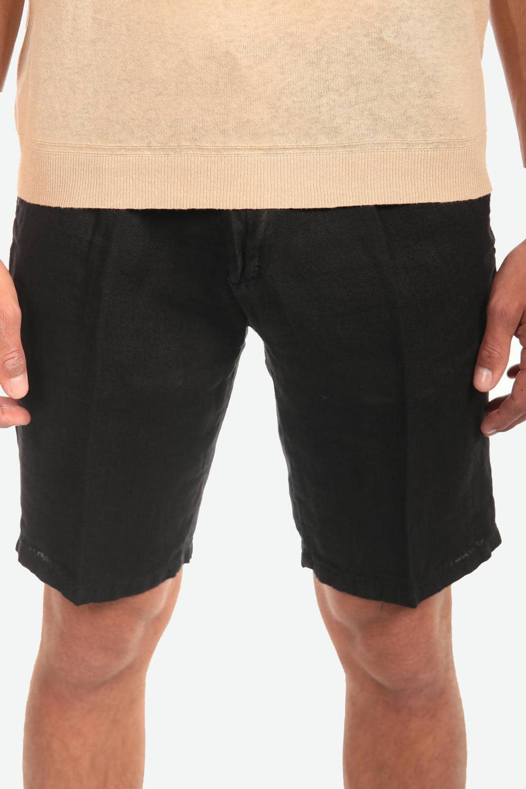 Bermuda in 100% lino con pences
