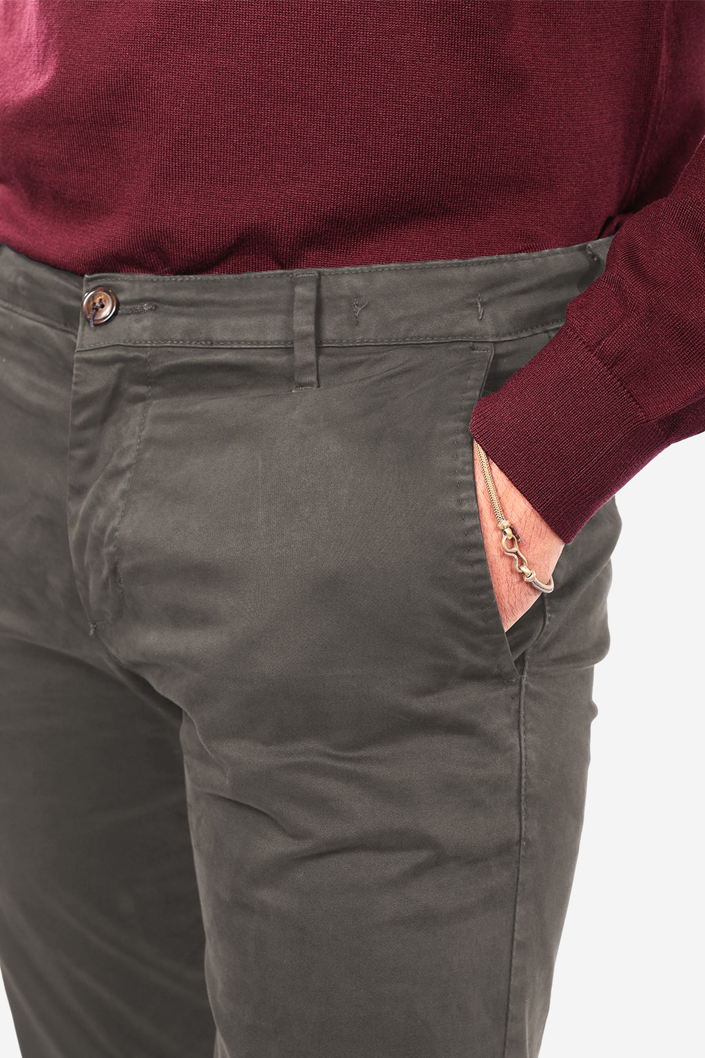 Pantalone in raso di cotone caldo