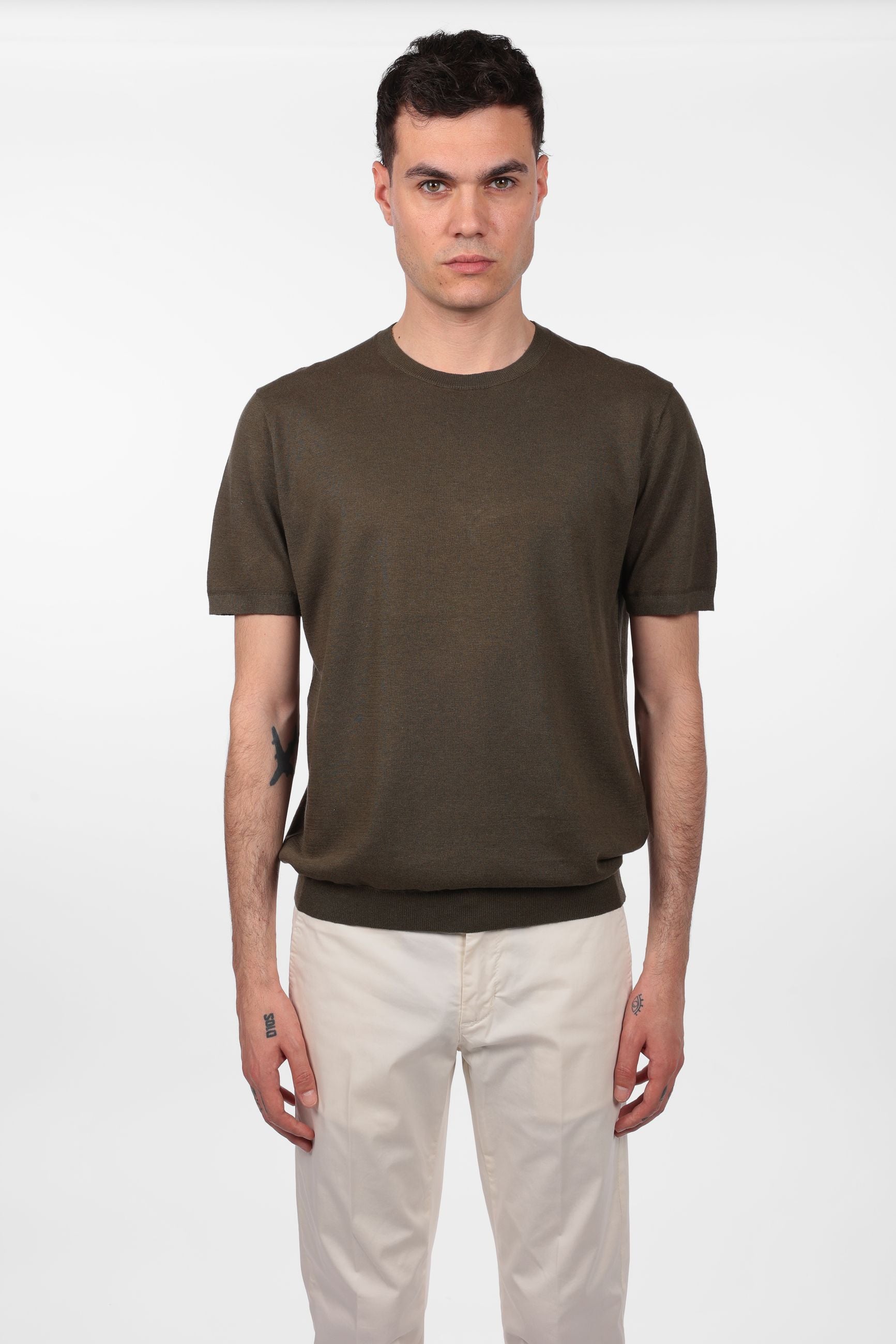 T-shirt morbidissima di misto lino e cotone
