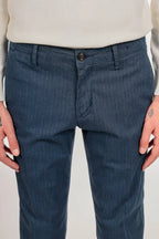 Pantalone in cotone caldo spigato