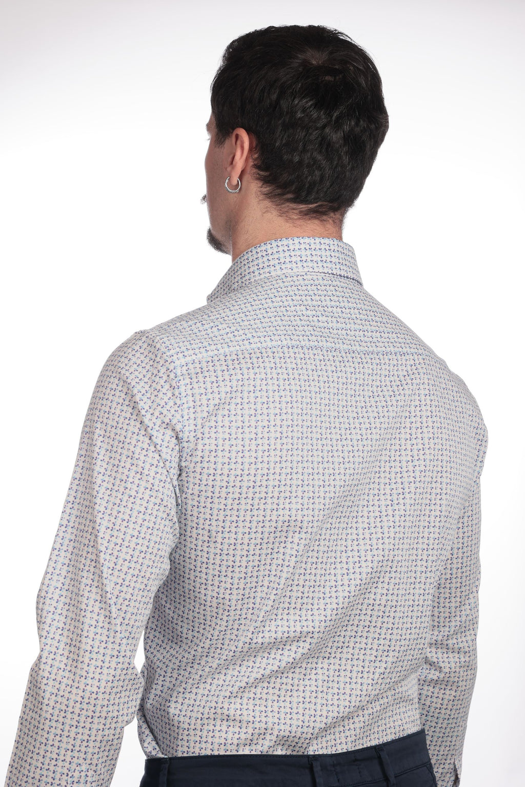 Camicia facile stiro a fantasia petali