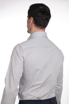 Camicia facile stiro a fantasia petali