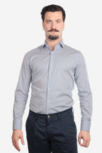 Camicia facile stiro a fantasia fiori-pois