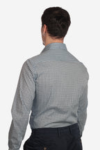 Camicia facile stiro a fantasia fiori-pois