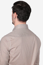 Camicia facile stiro a fantasia fiori-pois