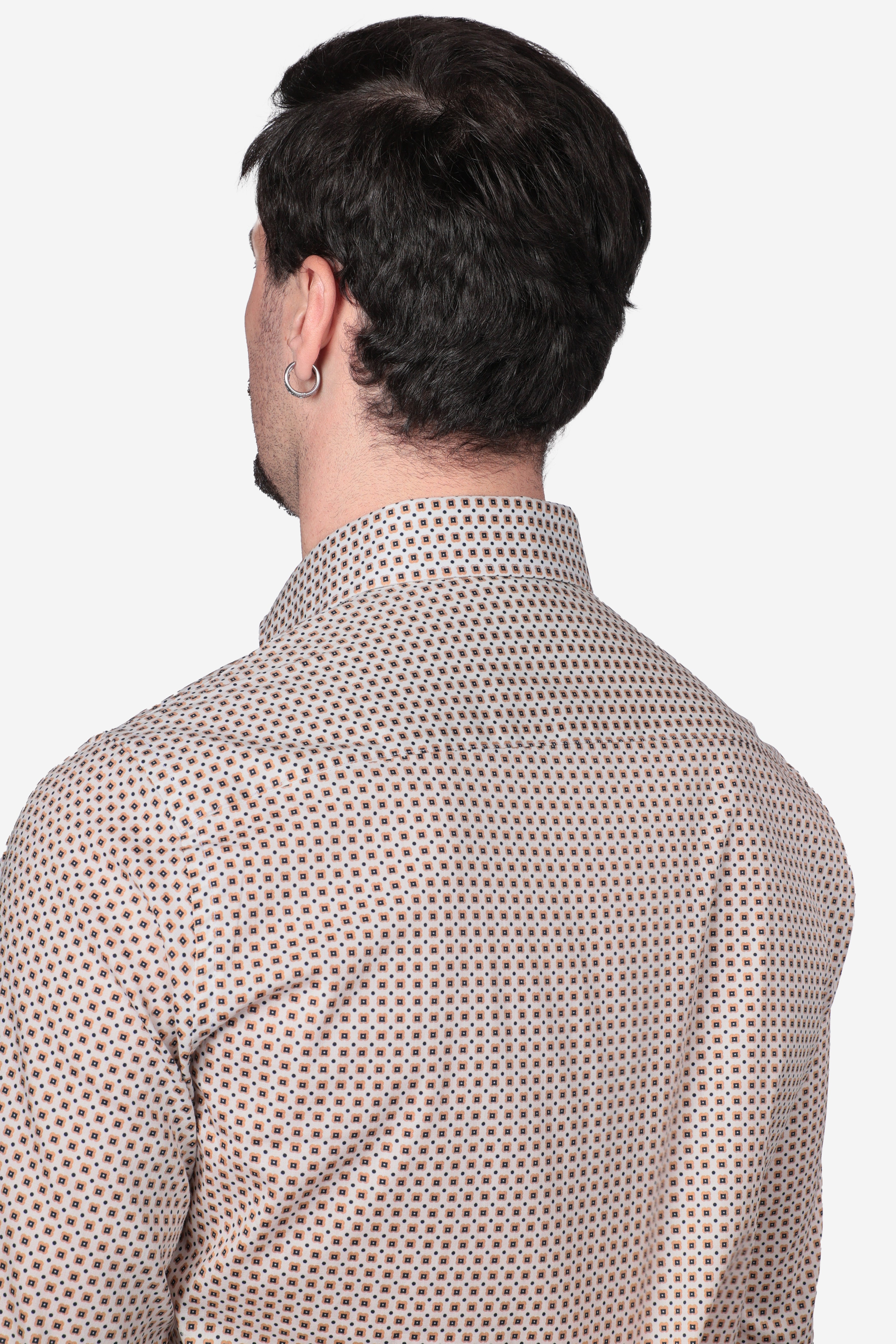 Camicia facile stiro a fantasia fiori-pois