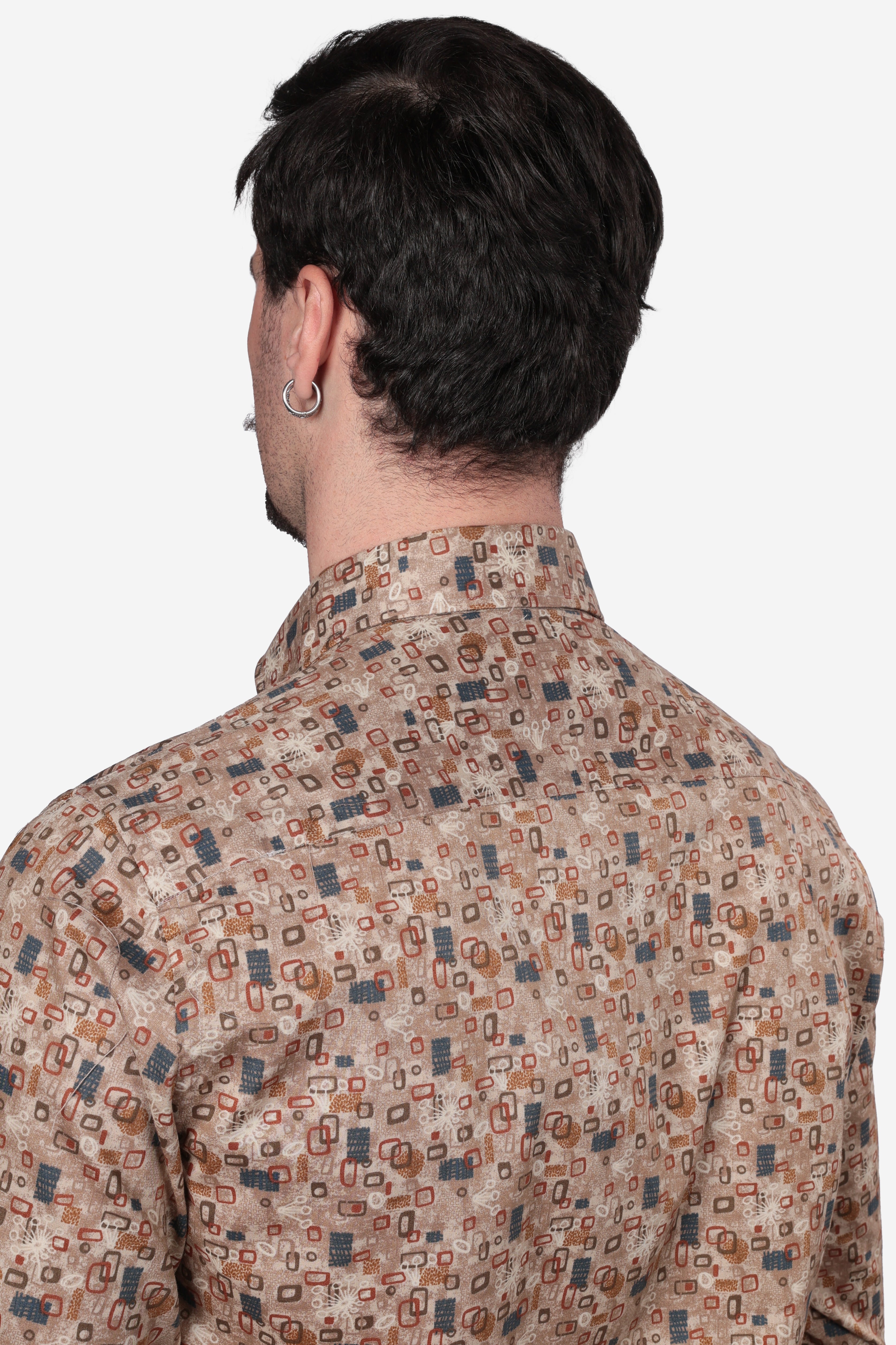 Camicia facile stiro a fantasia forme