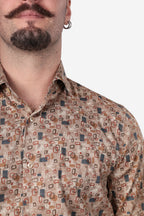 Camicia facile stiro a fantasia forme