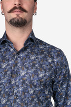 Camicia facile stiro a fantasia forme
